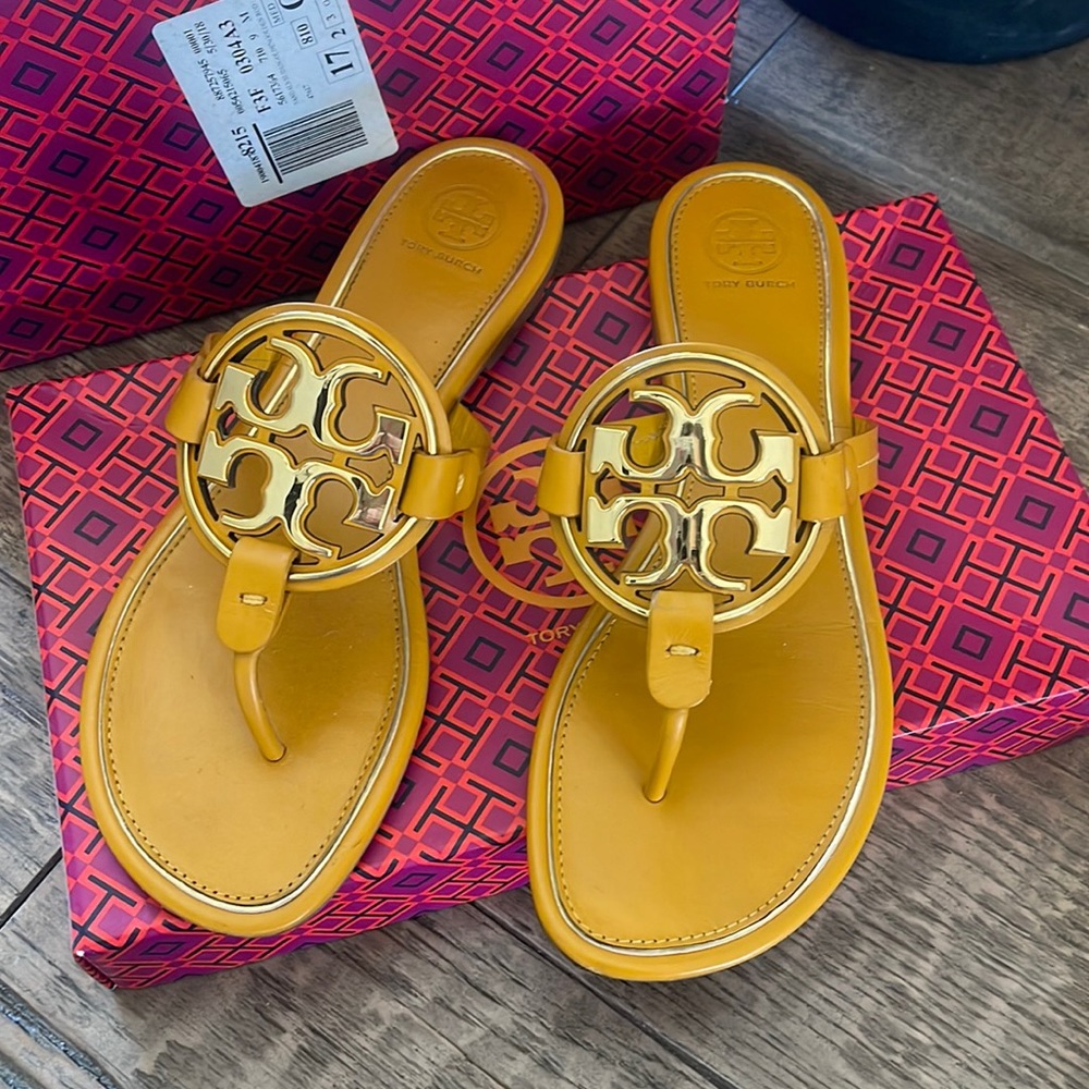Gently used worn 1 Tory Burch Miller sandals